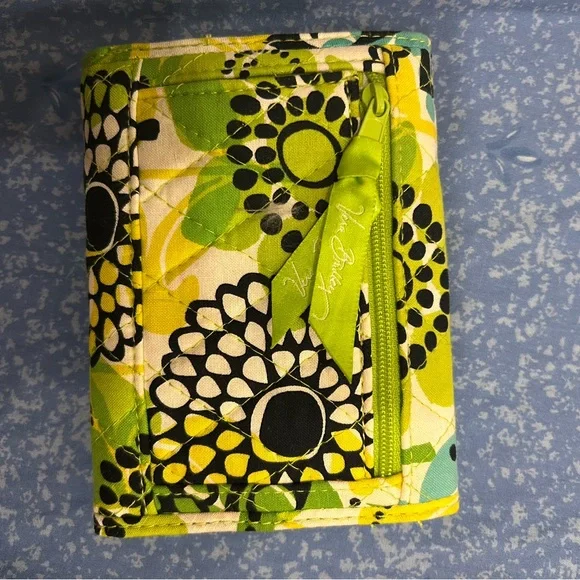 Vera Bradley Green, Yellow, and Blue Floral Wallet - Picture 2 of 8